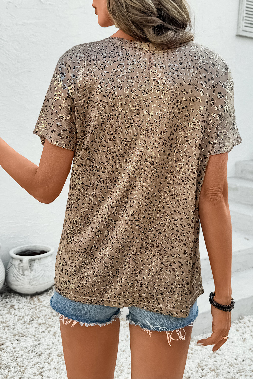 Shimmer Leopard Dolman Top RTS