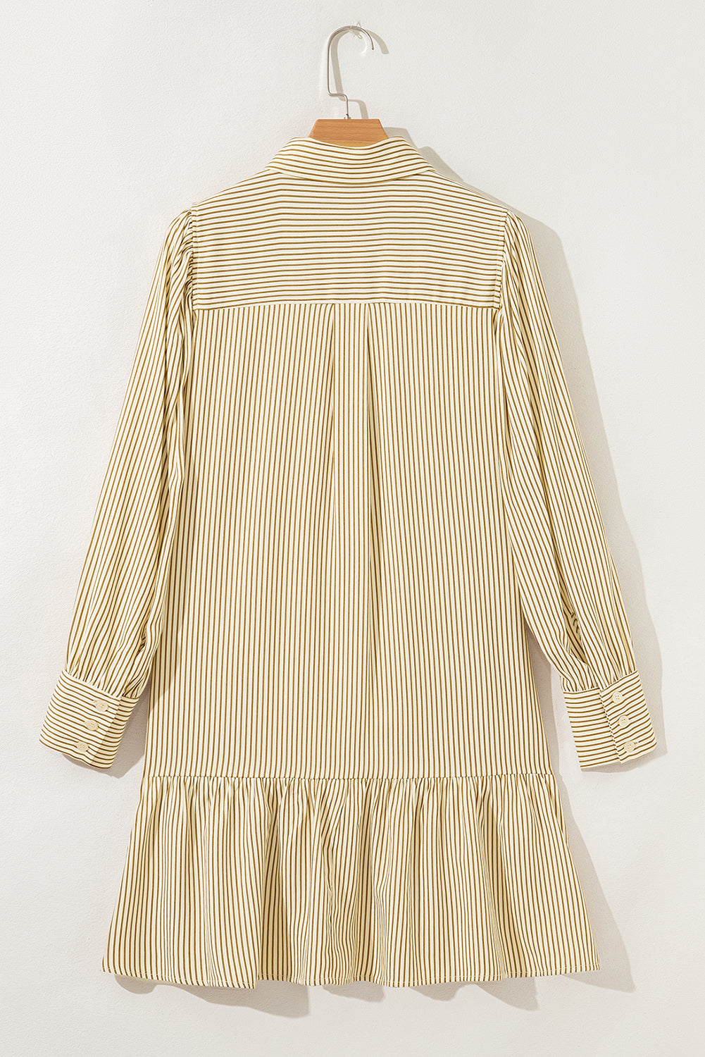 Brown Stripe Collared Dress LT
