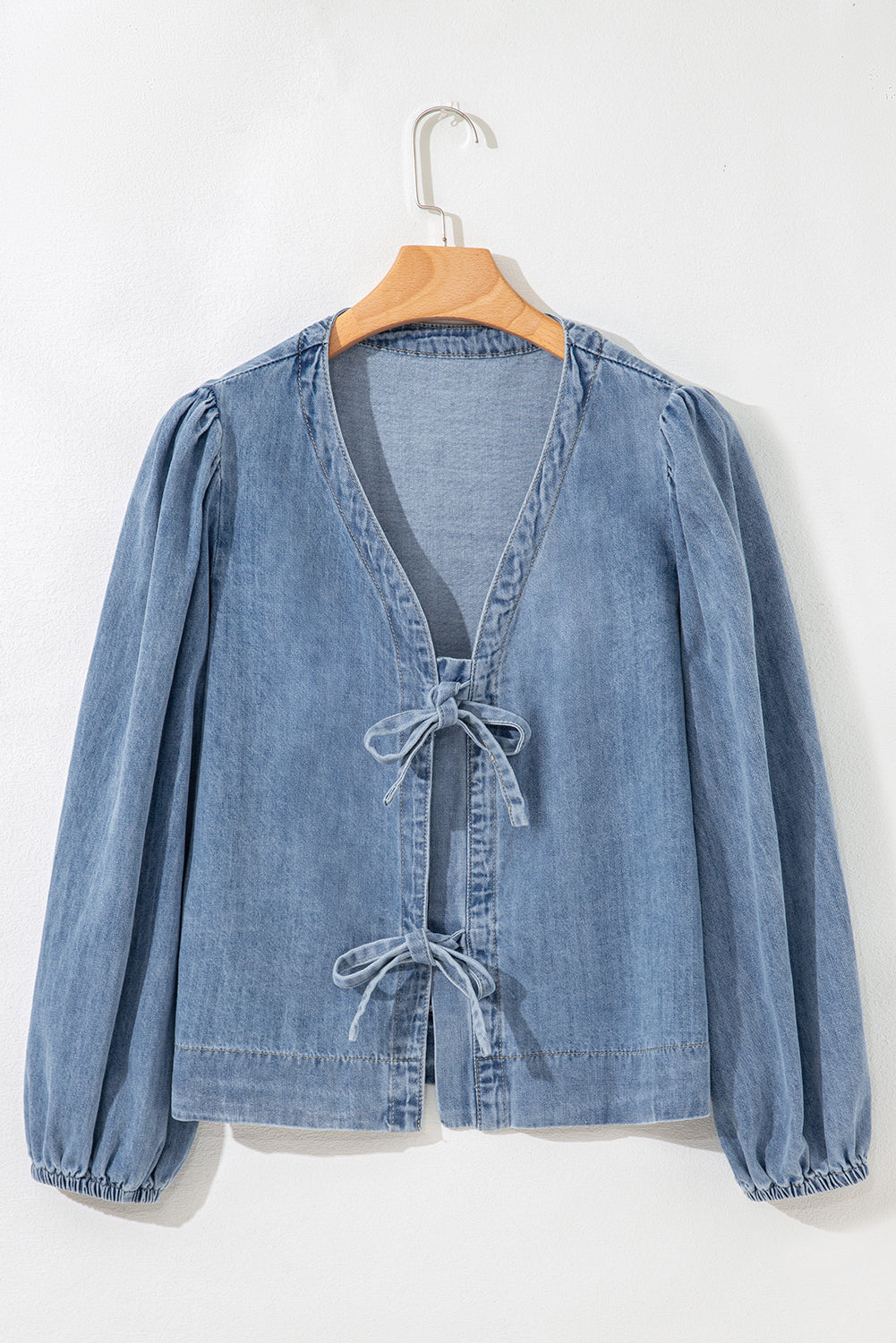 Tied Front Denim Top LT