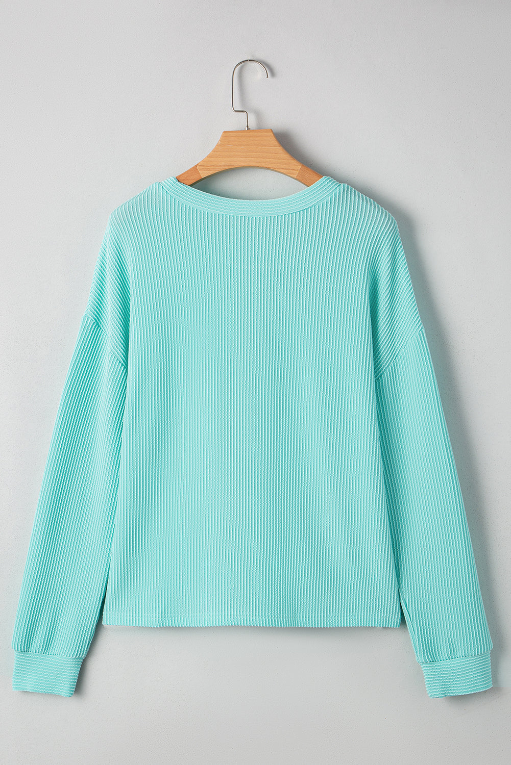 Blue Ribbed Patch Top LT