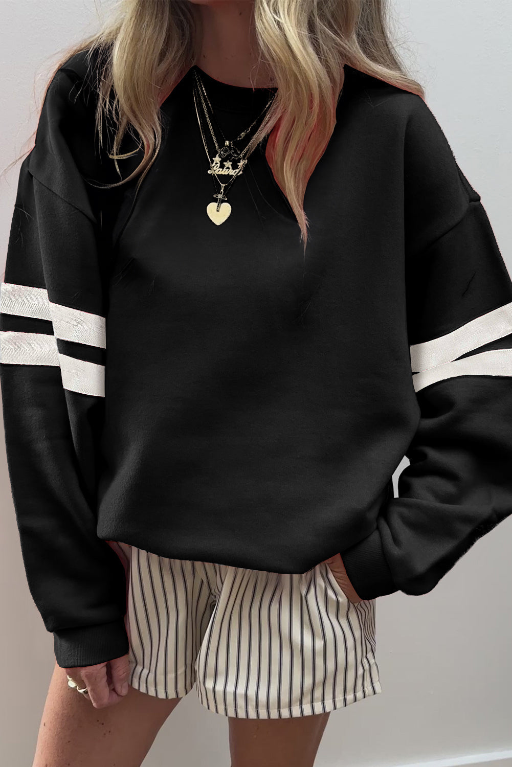 Varsity Stripe Sweatshirt *MULTIPLE COLORS* RTS