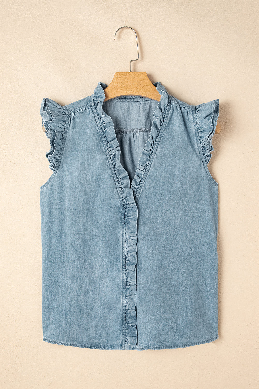 Frilly Chambray Top LT