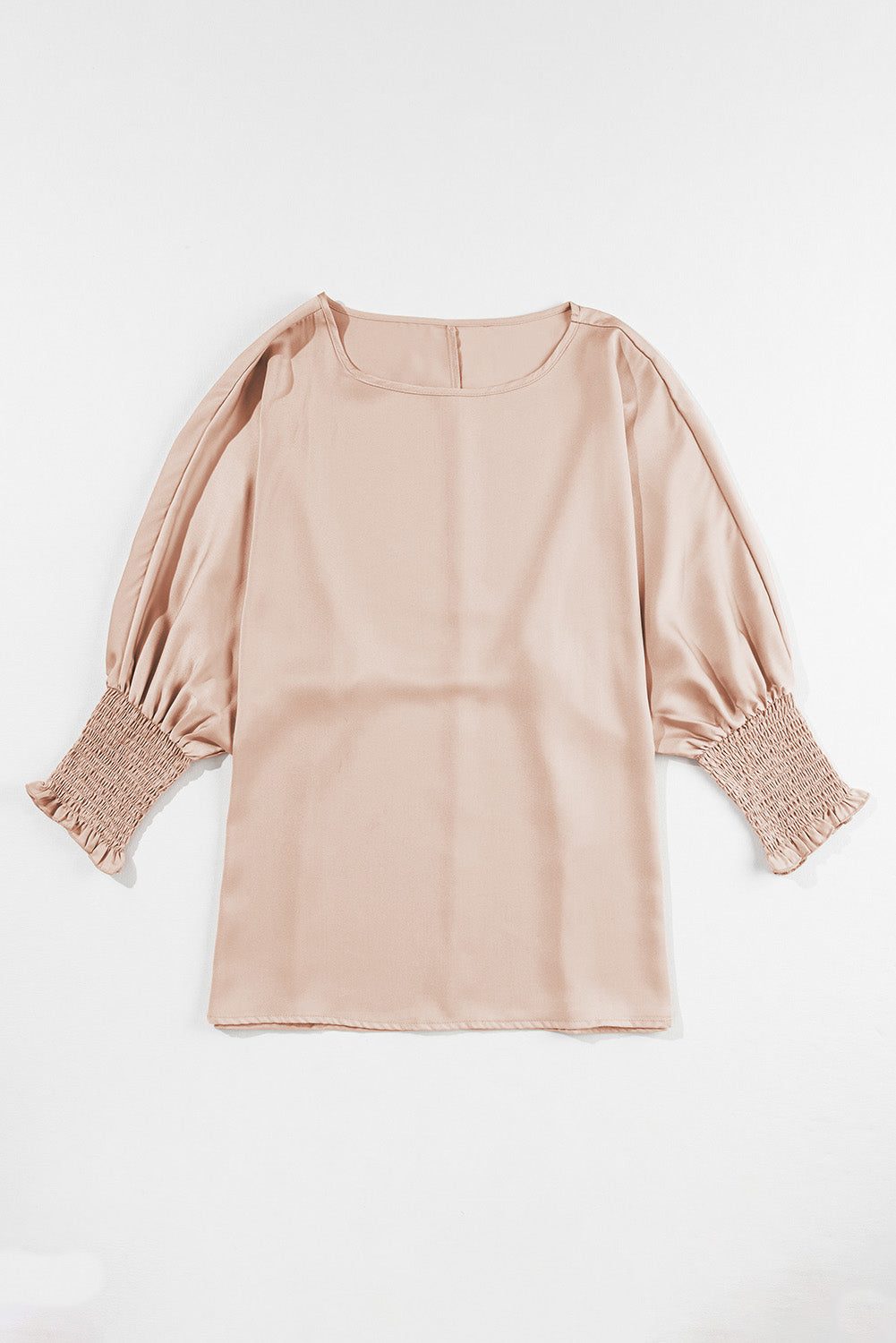Beige Shirred Dolman Blouse LT