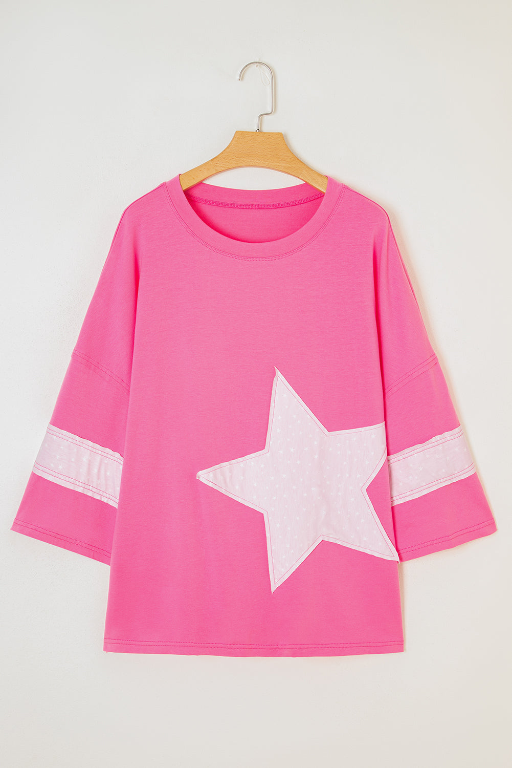 Pink Star Plus Size Loose Top LT