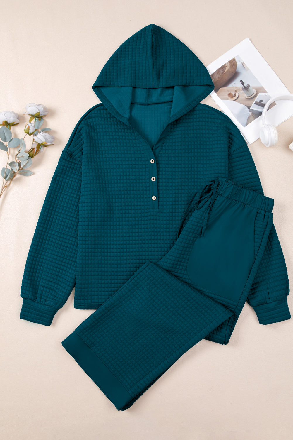 Waffled Textured Raw Edge Set LT