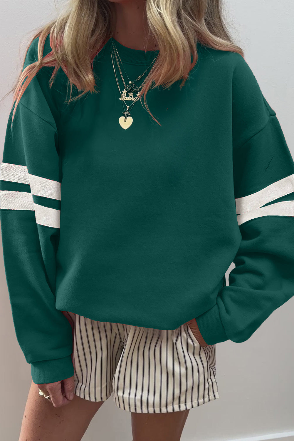 Varsity Stripe Sweatshirt *MULTIPLE COLORS* RTS