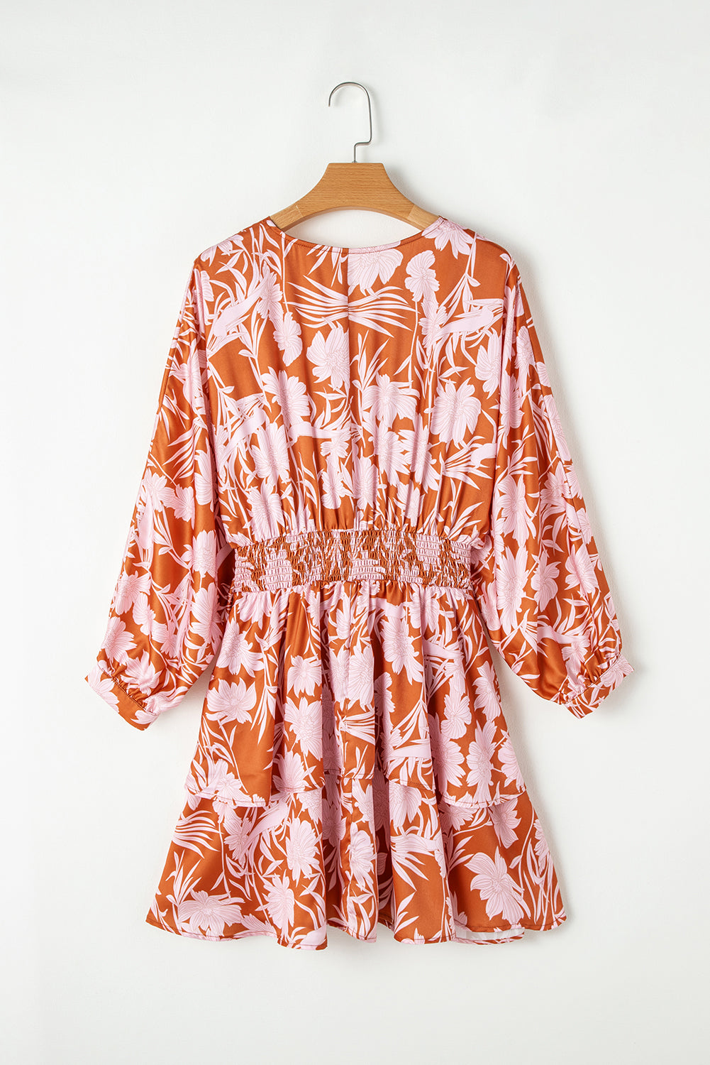 Brown Floral Smocked Dress LT