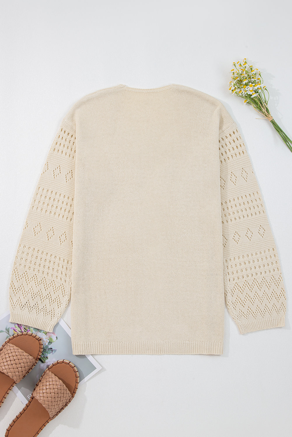 Beige Knit Cardigan LT