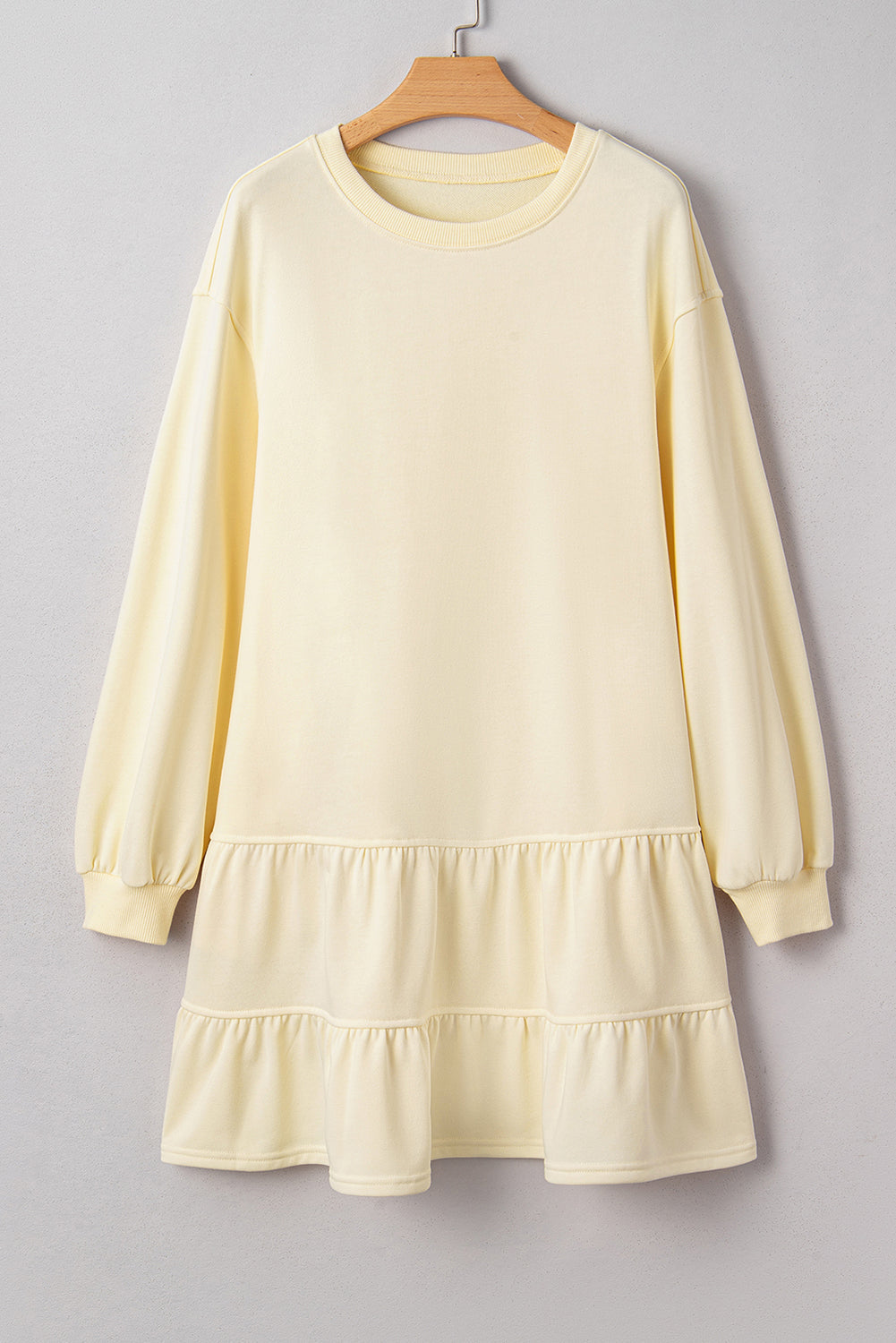 Beige Double Ruffle Dress LT