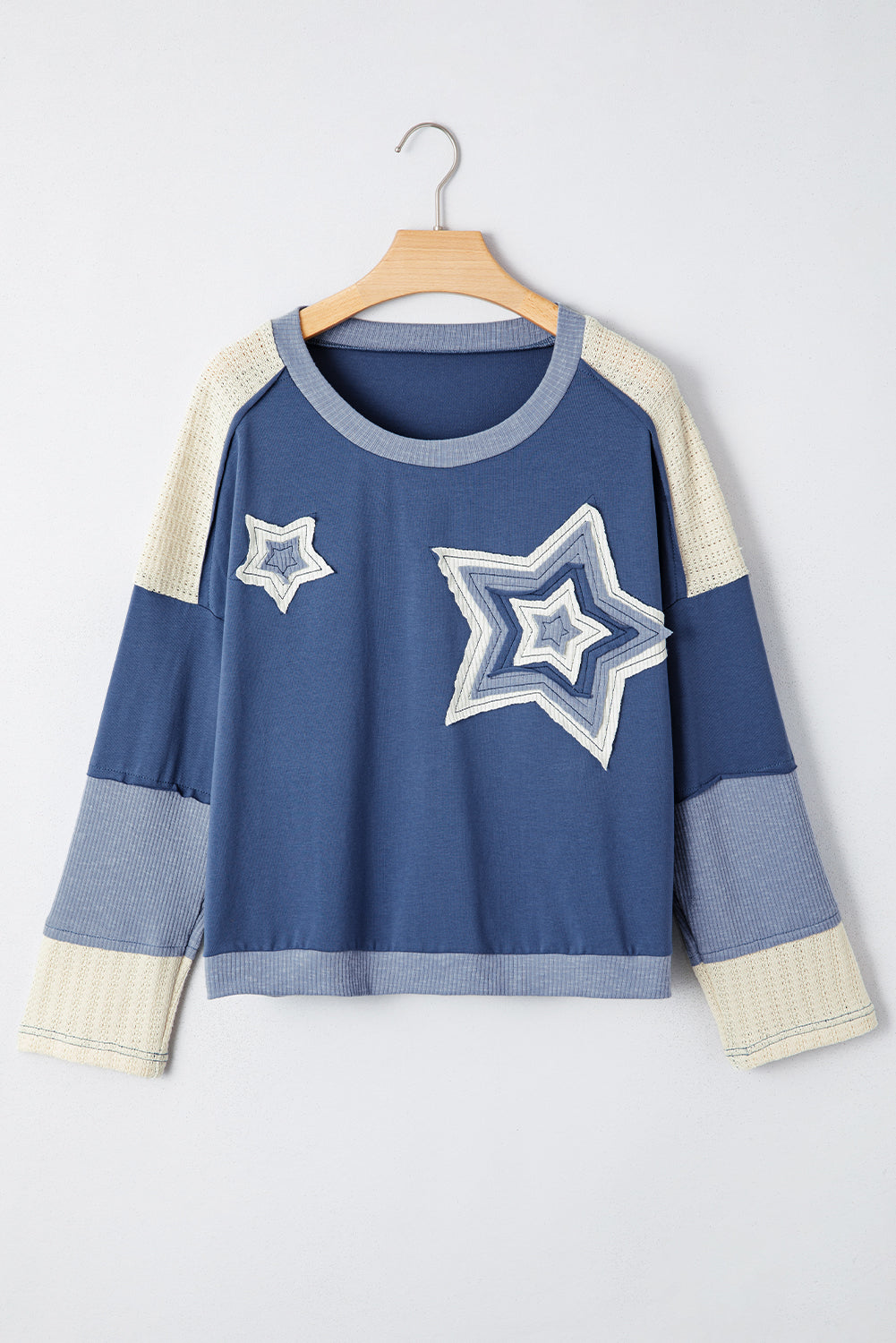 Blue Colorblock Star Top LT