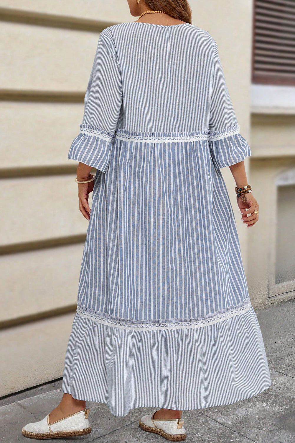 Blue Mixed Stripe Plus Maxi LT