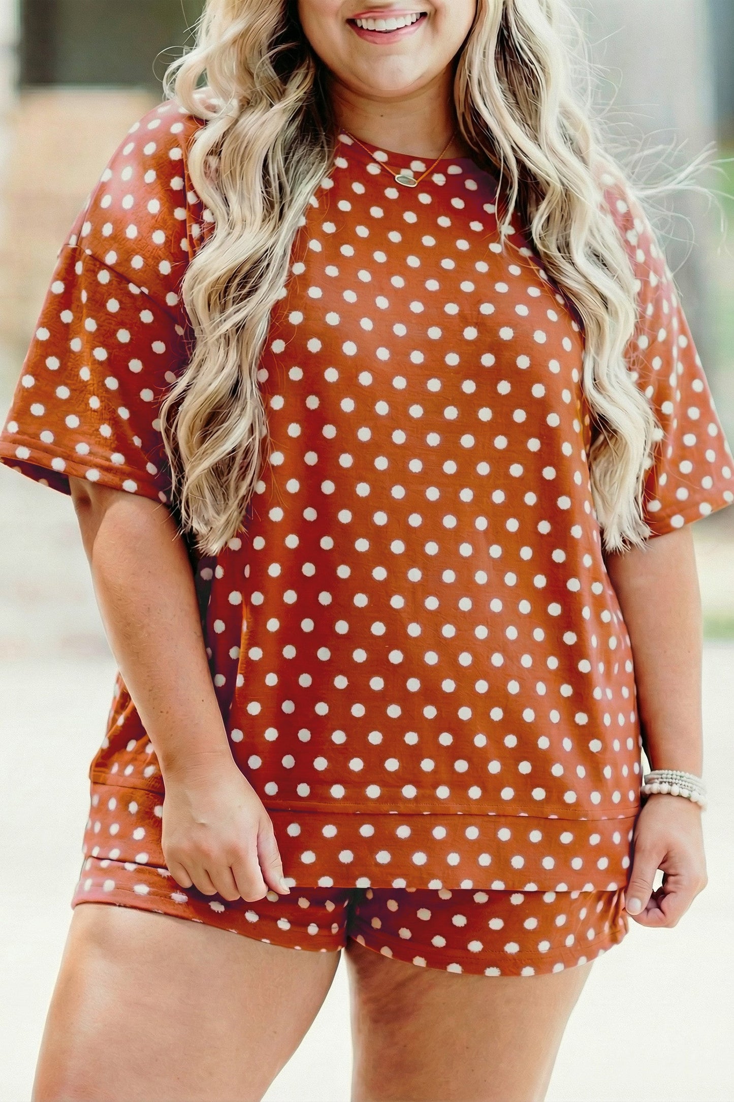 Brown Polka Dot Plus Set
