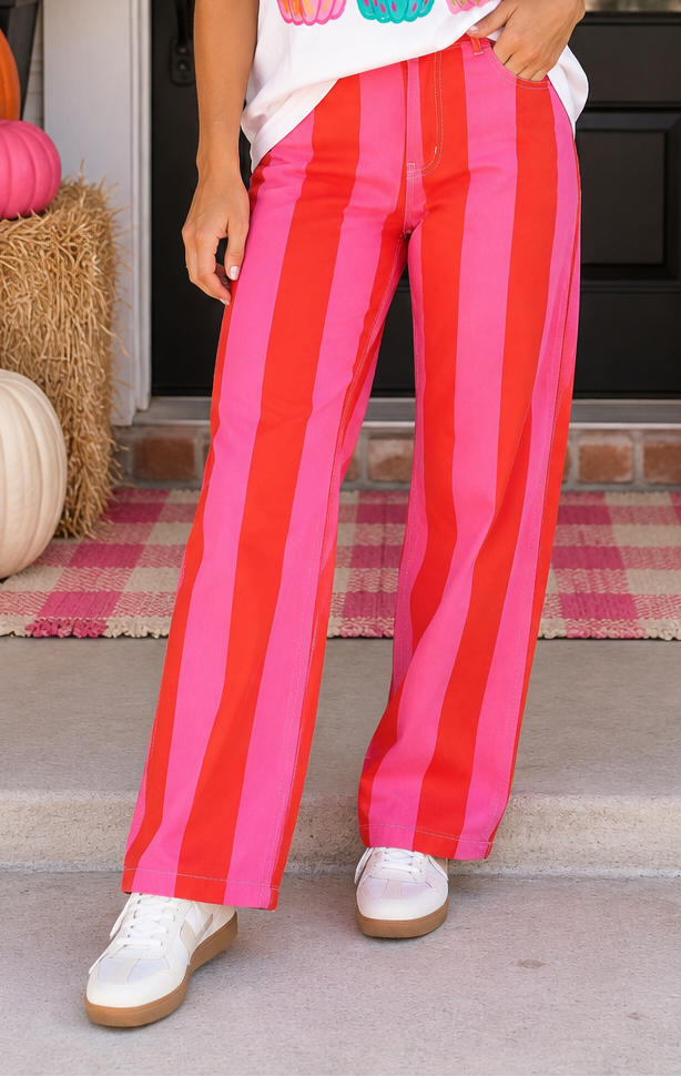 Stripe Casual Shift Jeans
