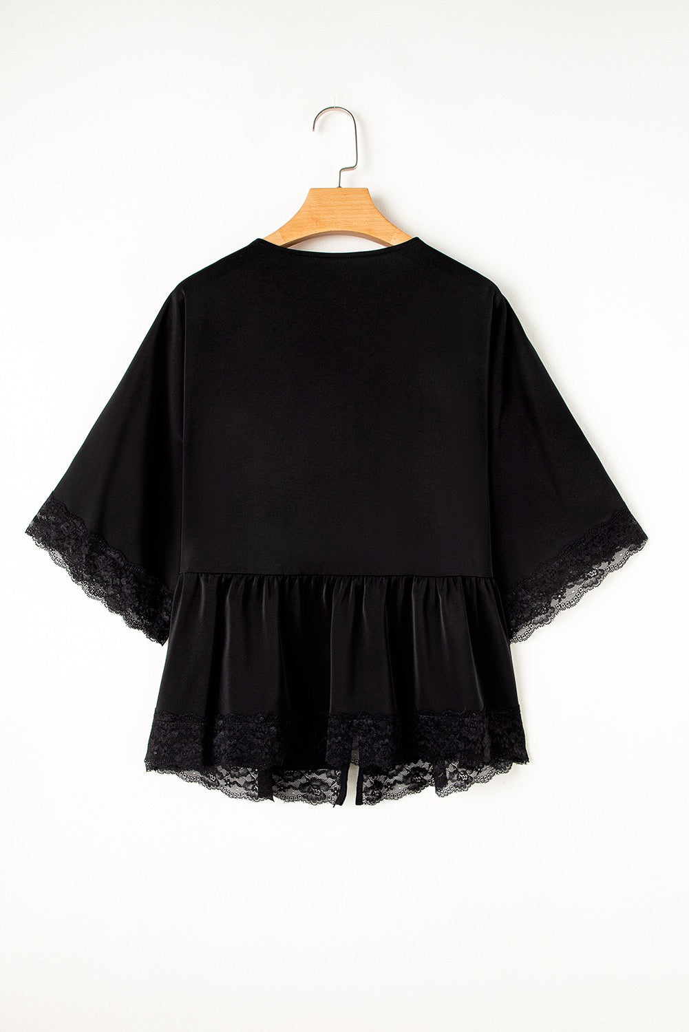 Black Lace Plus Size Top LT