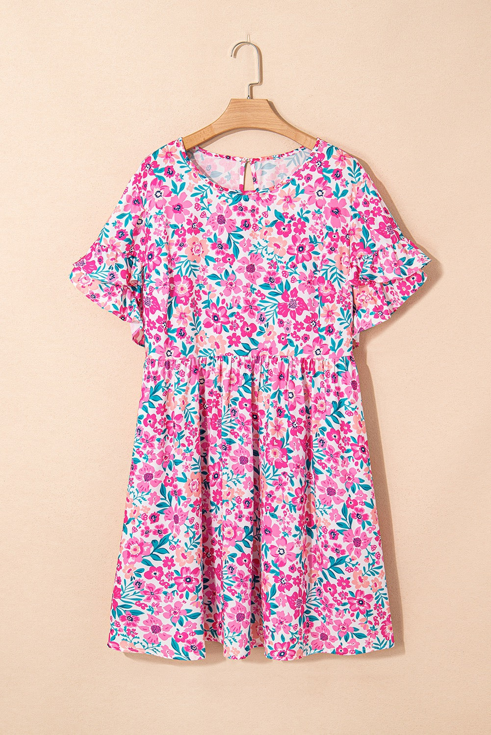 White Floral Plus Size Dress LT