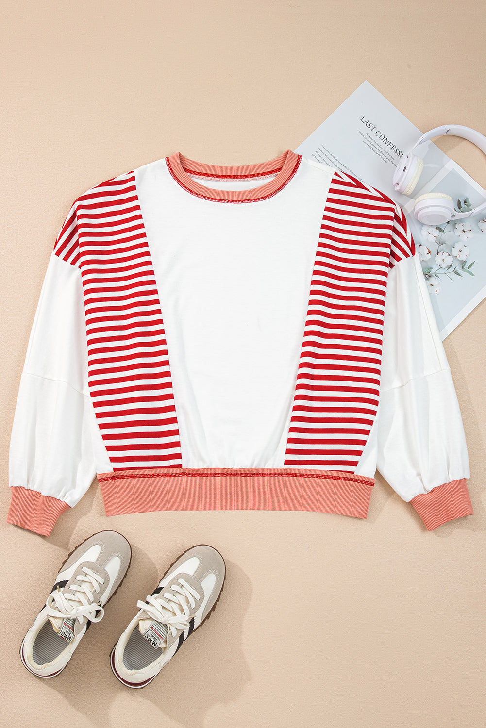 Stripe Oversized Sweatshirt LT