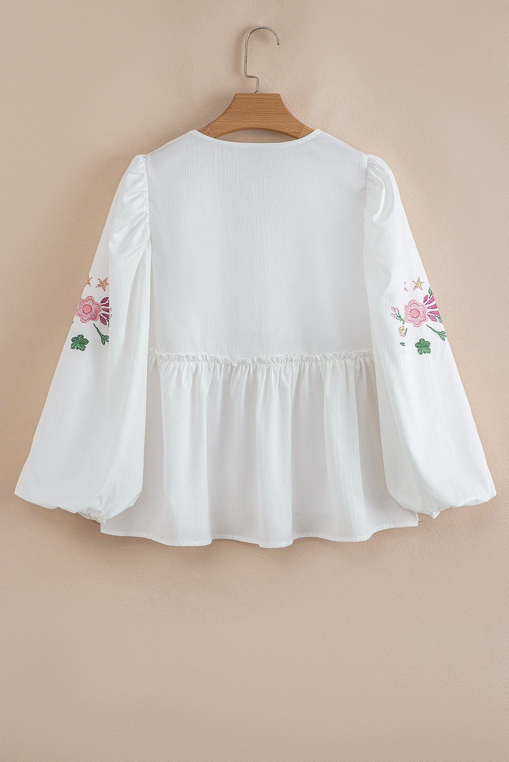 White Flower Babydoll Blouse LT