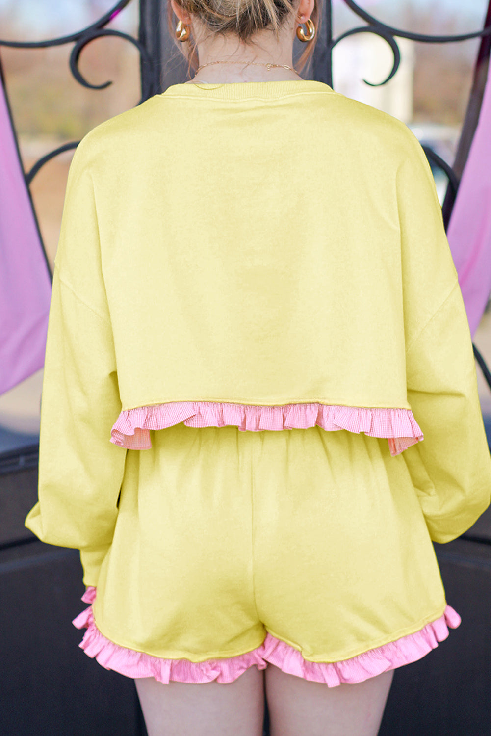 Yellow Contrast Plus Size Set LT