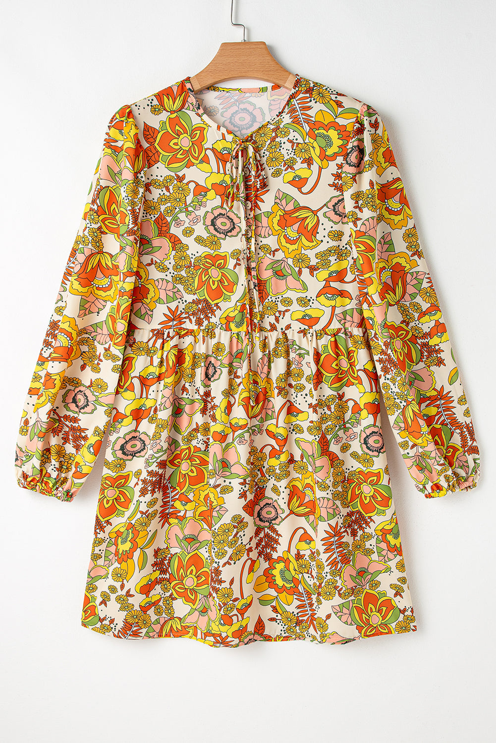 Yellow Floral Mini Dress August.