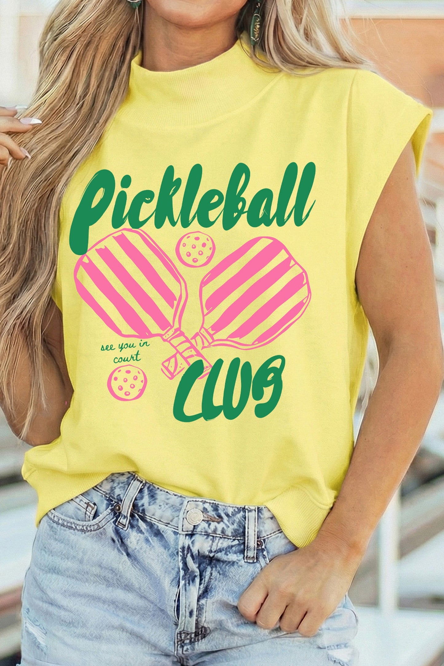 Yellow Pickleball Club Game Day Top