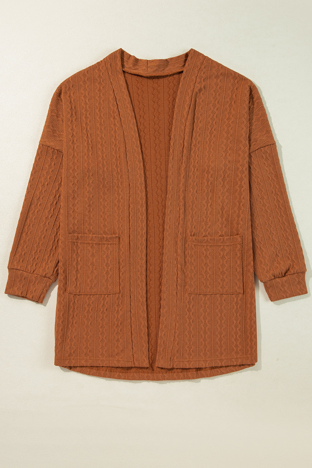 Chestnut Textured Cardigan LT