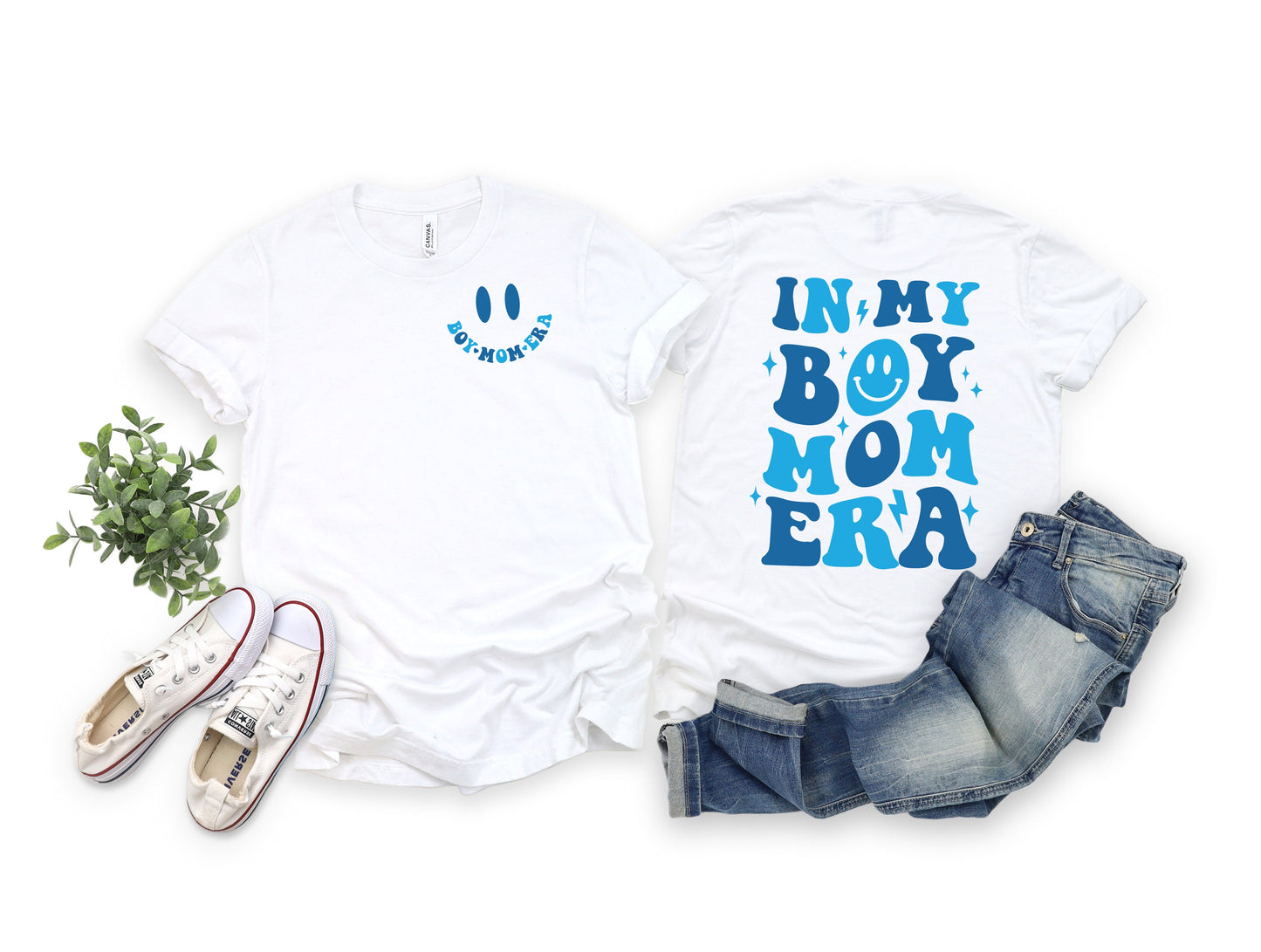 Wholesale Boy Mom Era Graphic Tee - White Tee