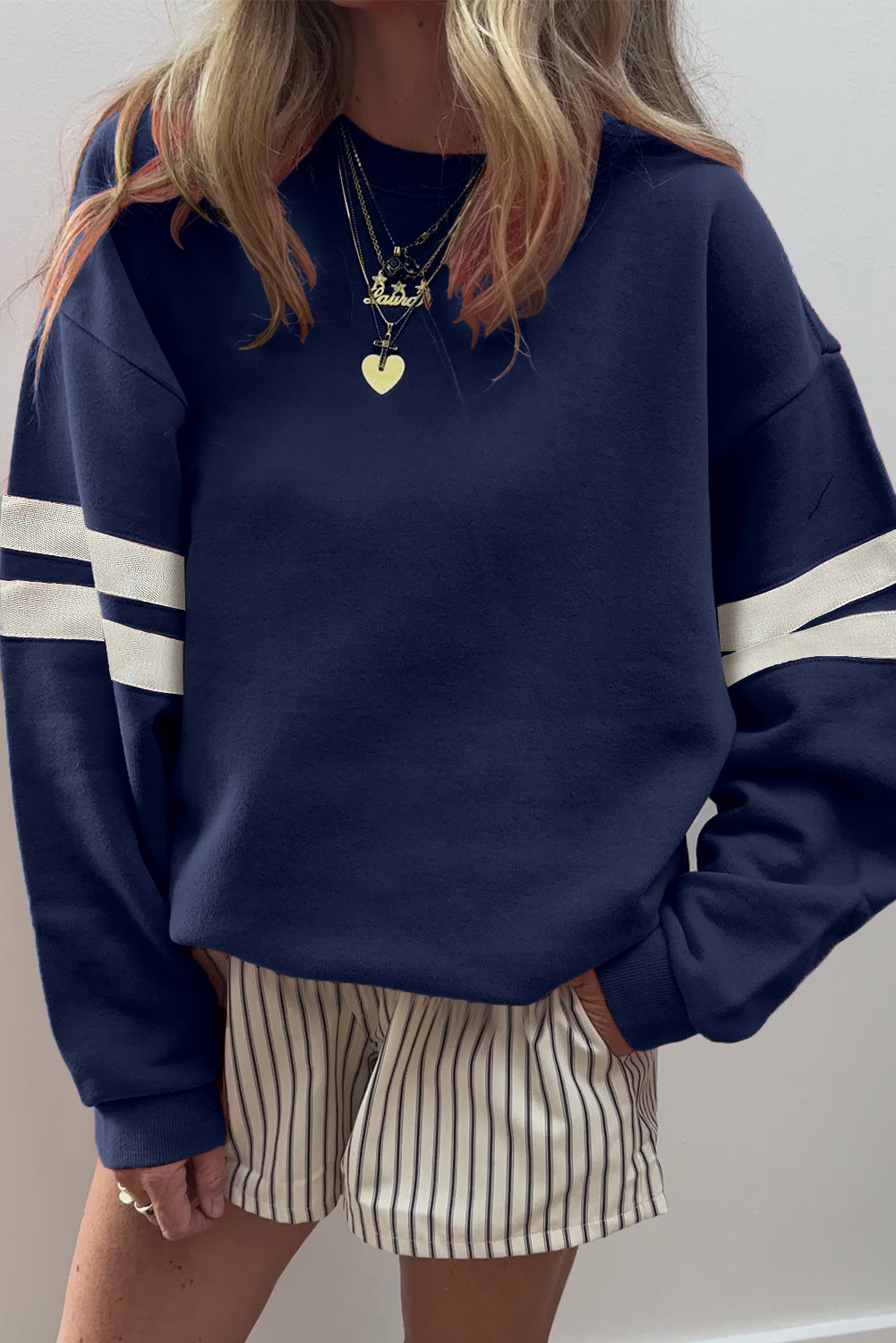 Varsity Stripe Sweatshirt *MULTIPLE COLORS* RTS