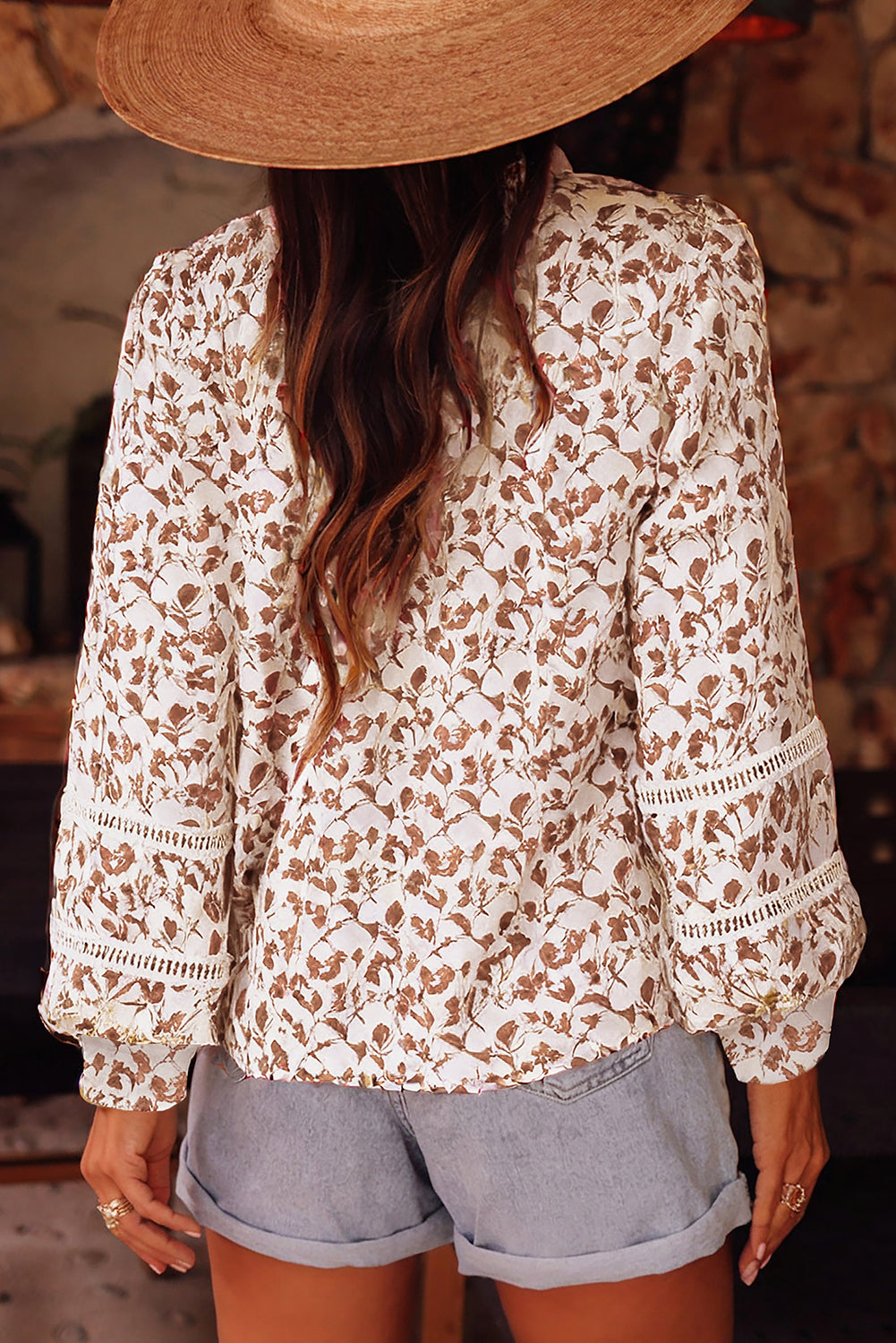 Floral Lace Fall Top RTS