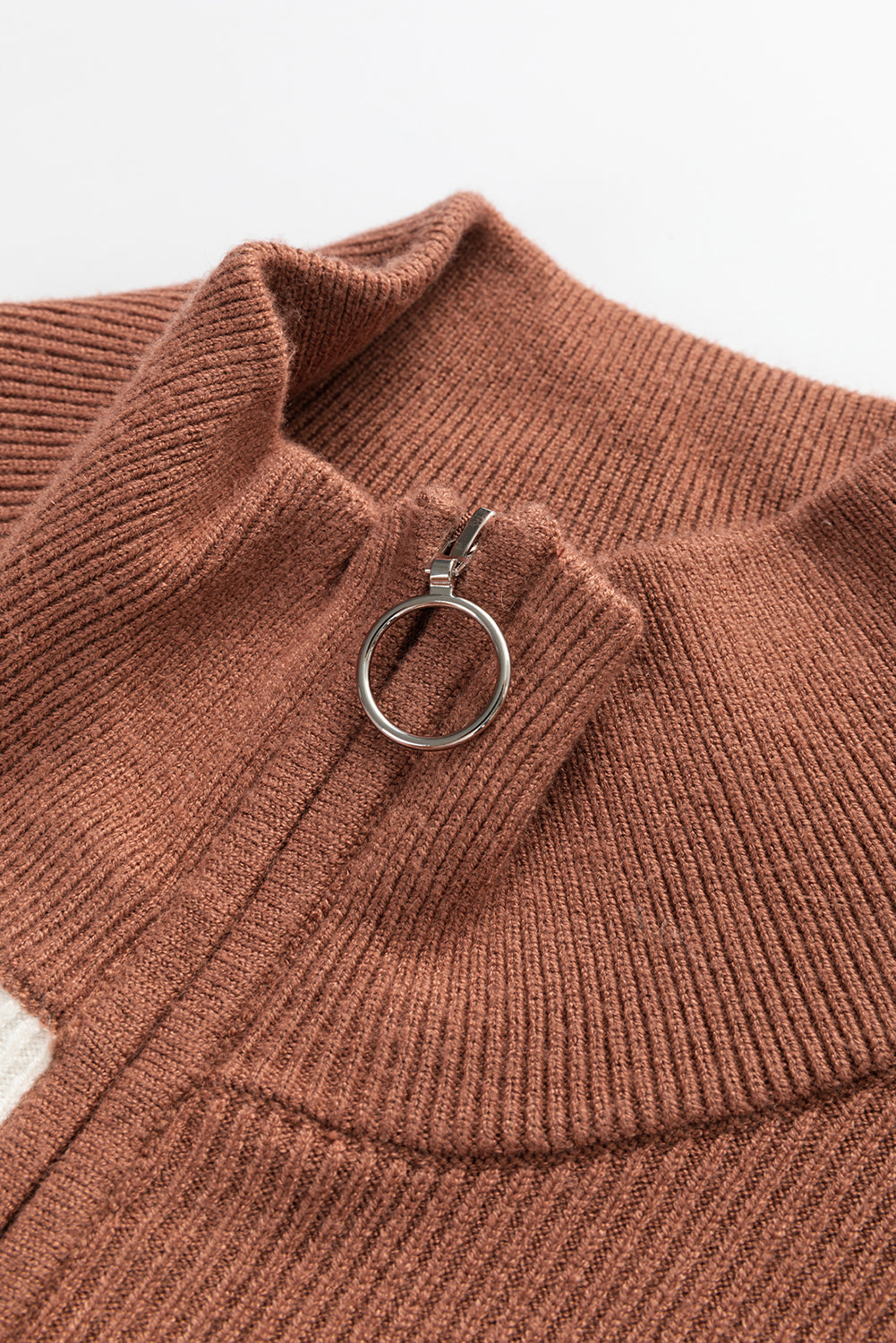Colorblock Zip Collar Sweater Dress *multiple colors* RTS