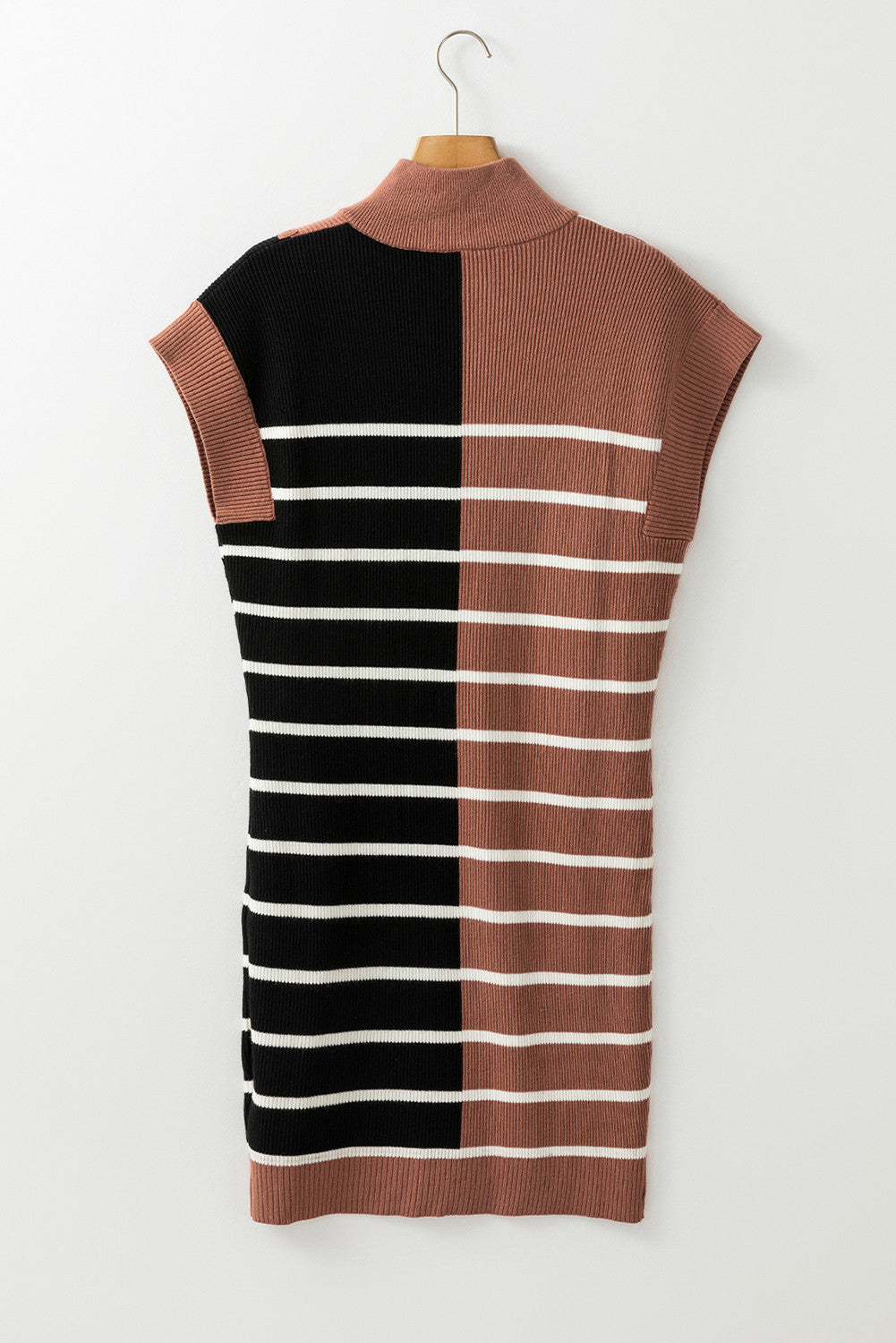 Colorblock Zip Collar Sweater Dress *multiple colors* RTS