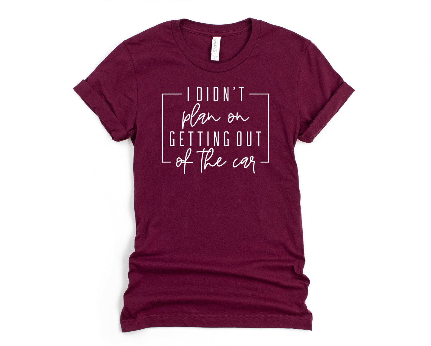 Wholesale I Didn't Plan on Getting Out of the Car Graphic Tee - Mauve