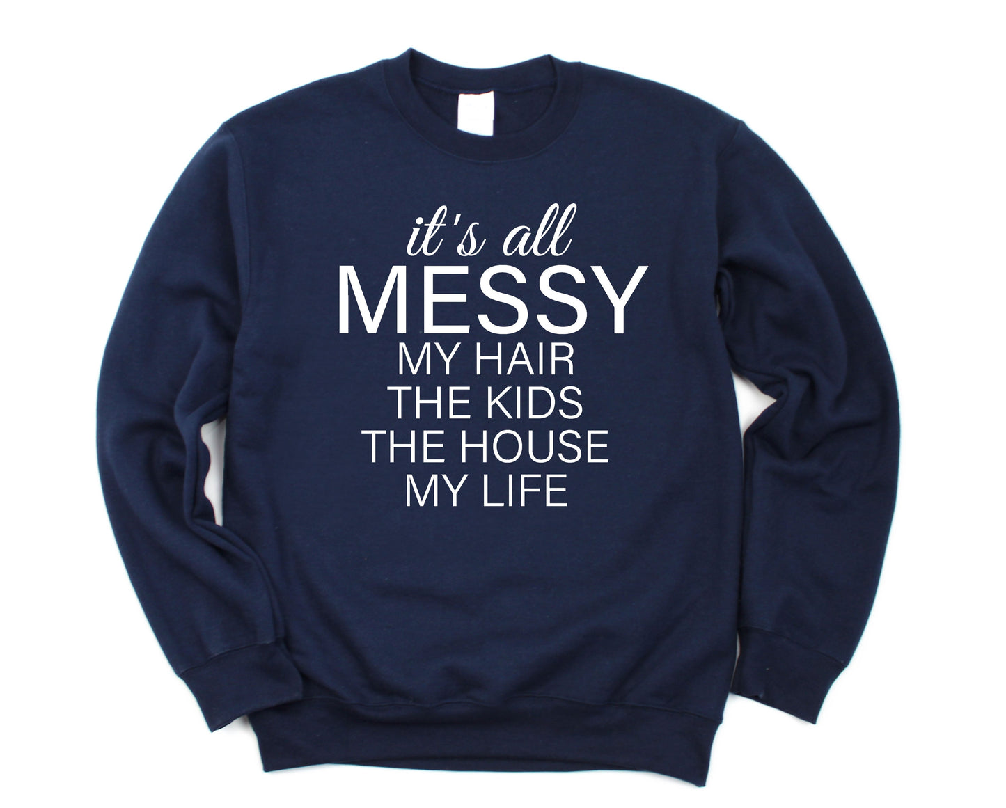 Wholesale It's All Messy SWEATSHIRT - Navy