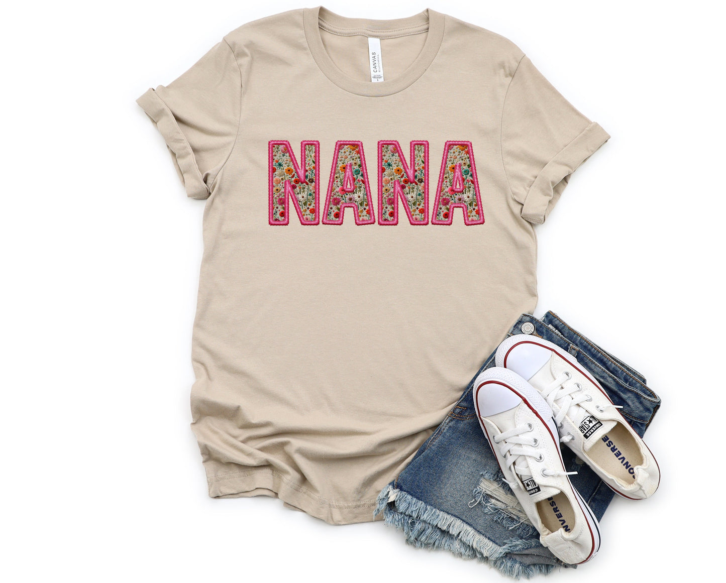 Nana Embroidery Graphic Tee