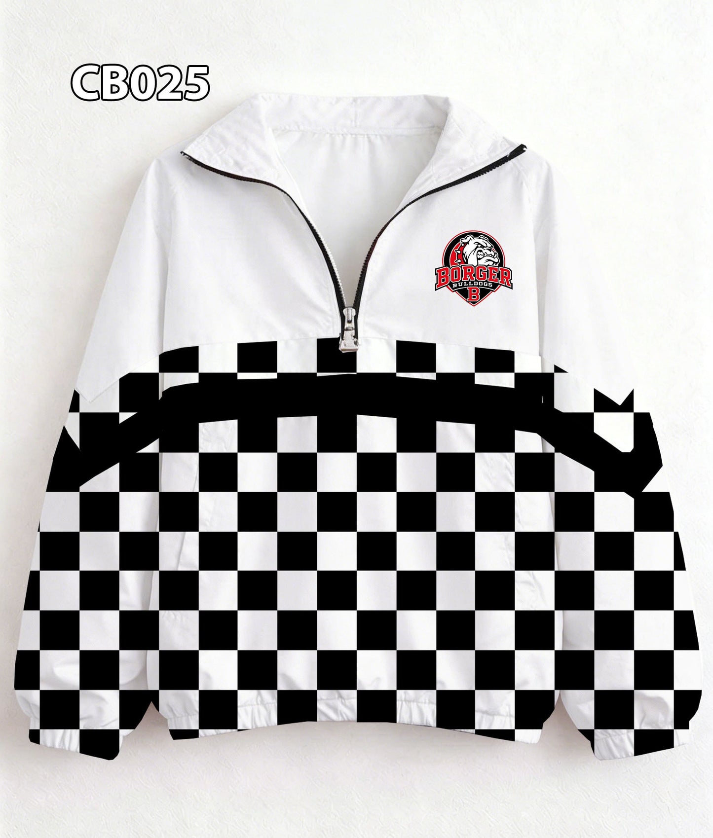 ADULT Checkered Bulldog Pullover