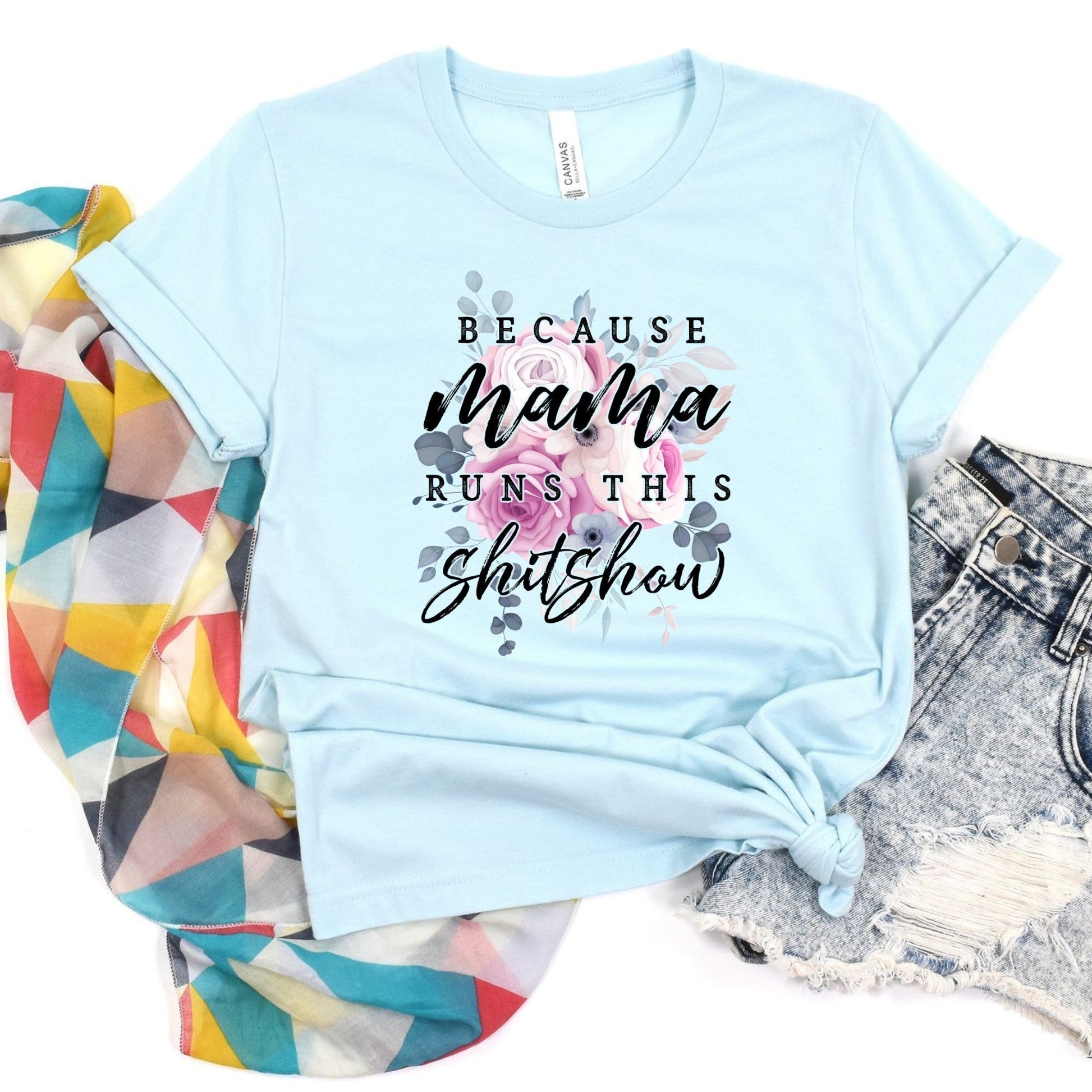 Wholesale Mama Runs This Shitshow Graphic Tee - Pink