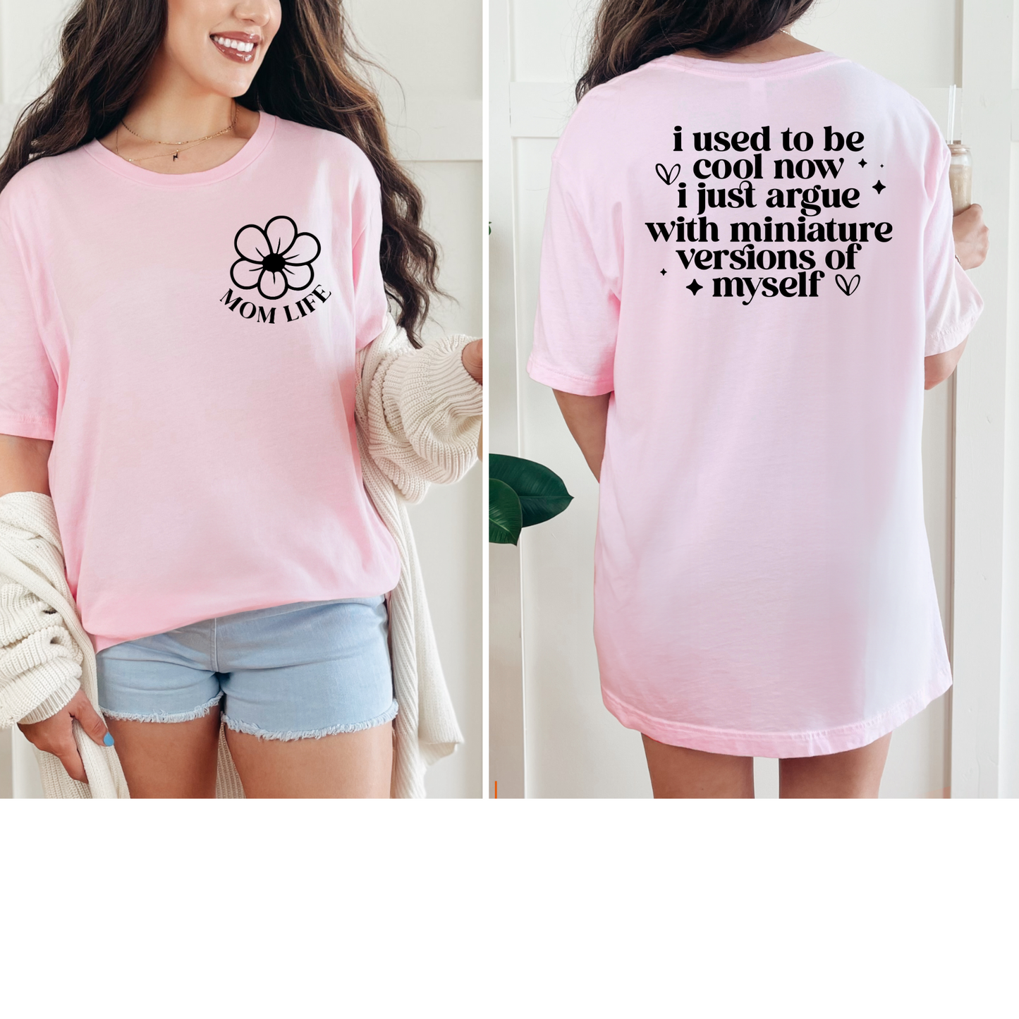 Wholesale Mom Version of Myself Graphic Tee - Pink Tee