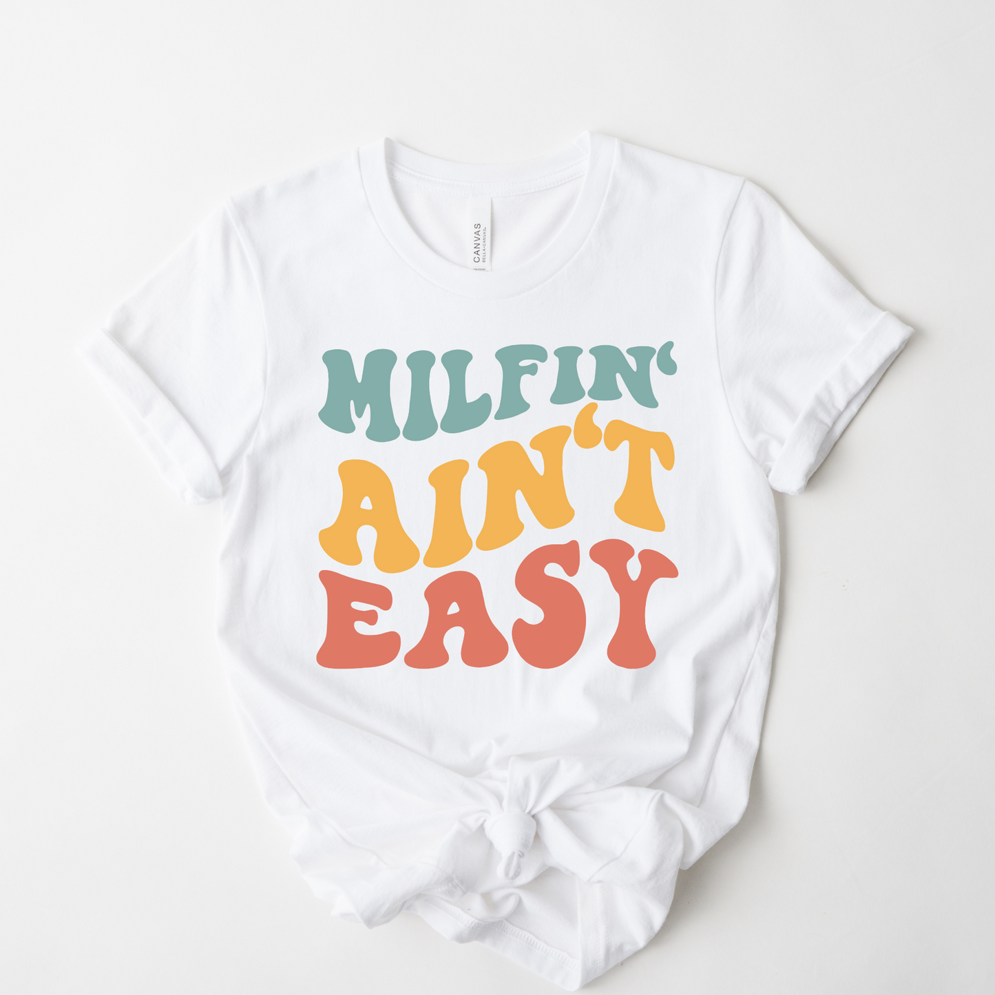 Wholesale Milfin' Ain't Easy Graphic Tee - White Tee