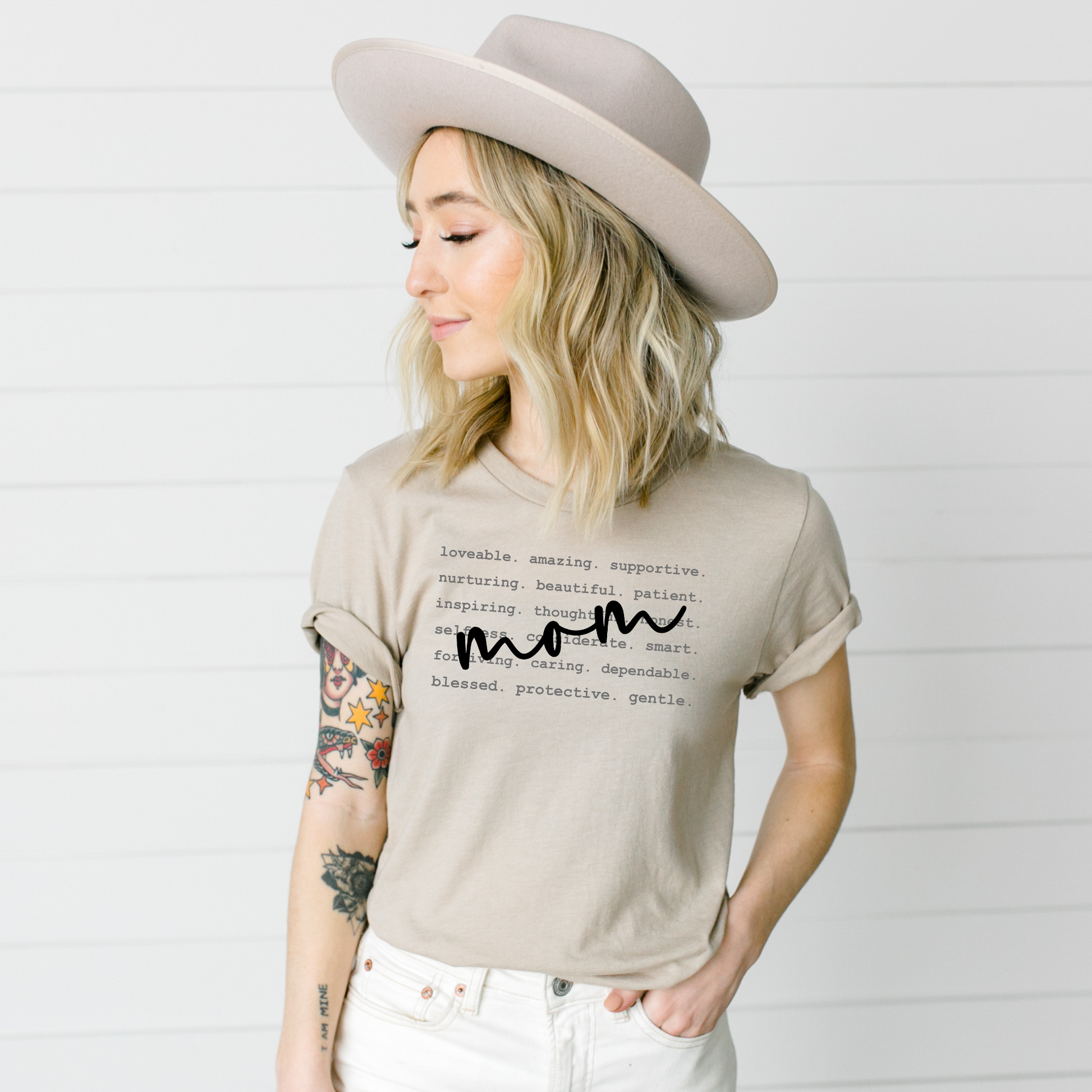 Wholesale Mom Typography Graphic Tee - White Tee