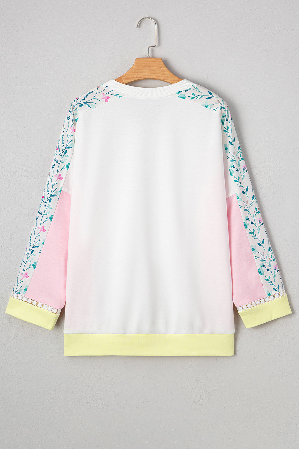 White Floral Patchwork Top LT