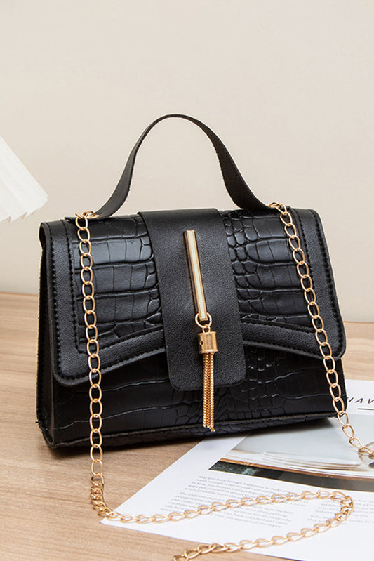 Black Chain Strap Purse RTS