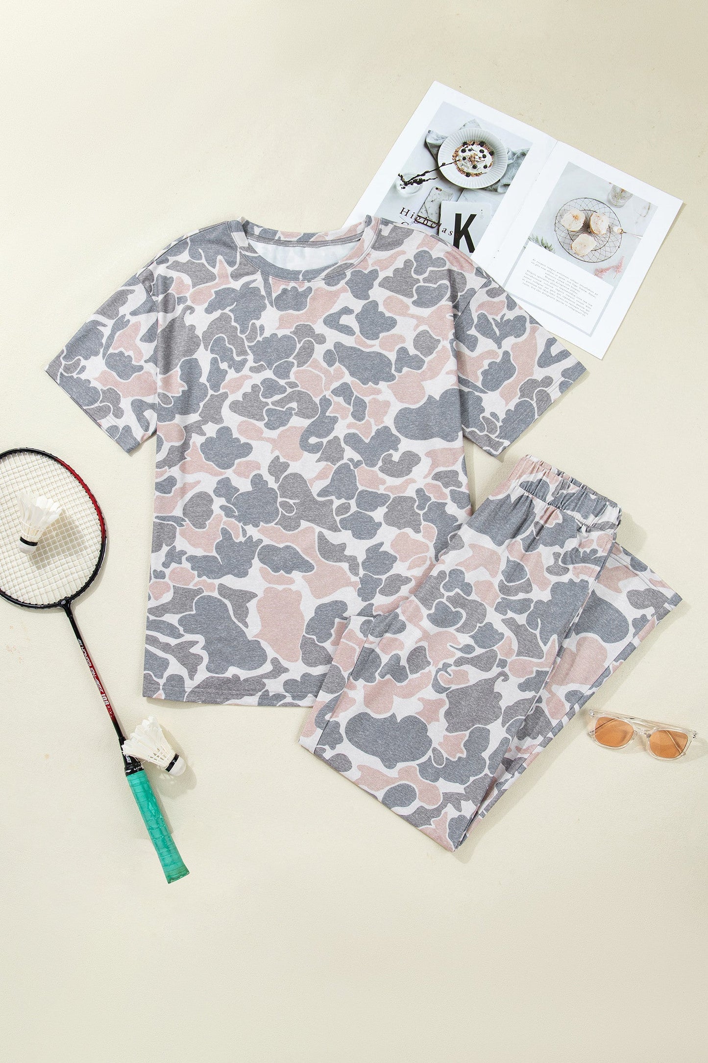 Camo High Waist Pant Set