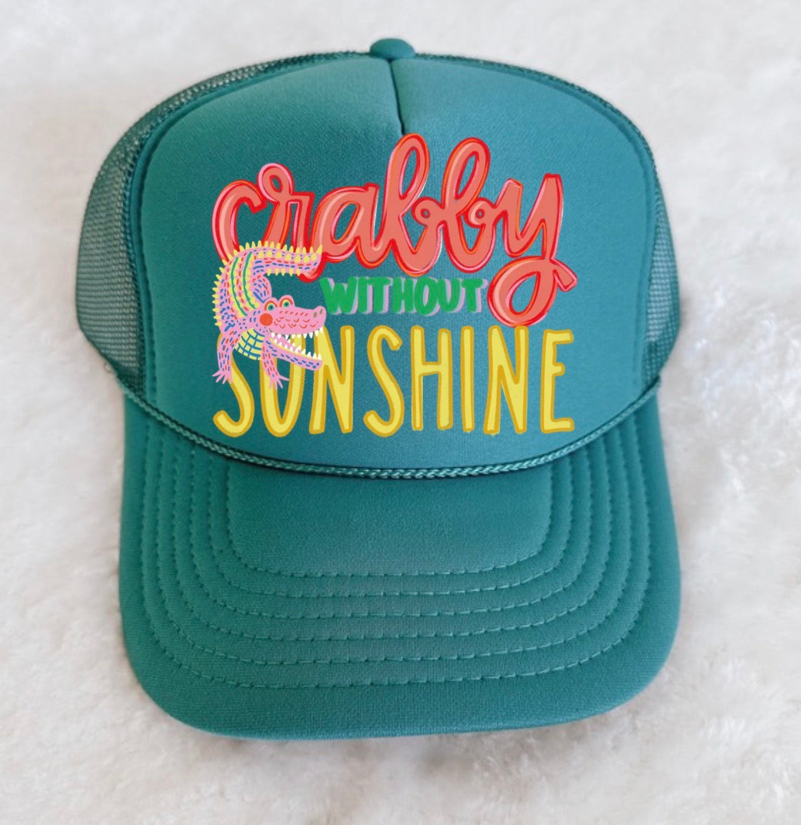 Crabby Without Sunshine Trucker Hat.