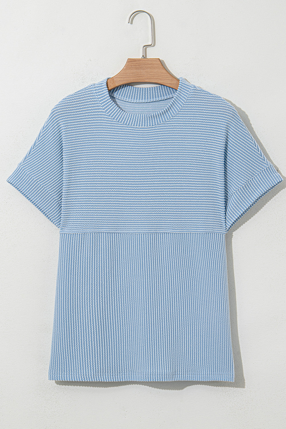 Blue Corded Casual Top