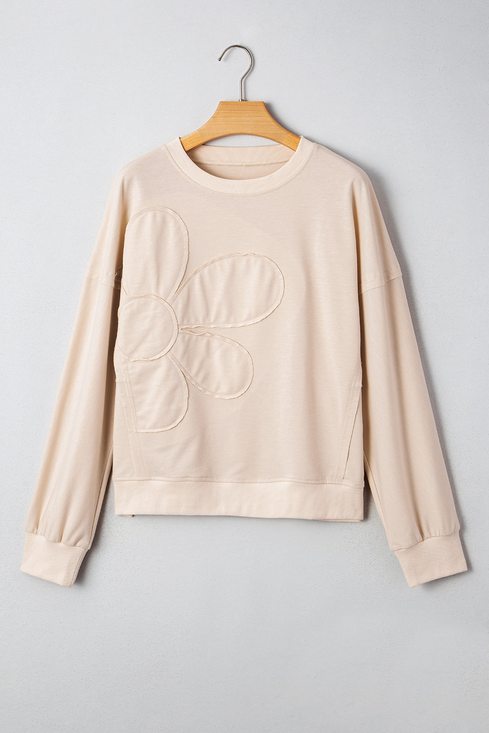 Beige Raw Edge Flower Top August.