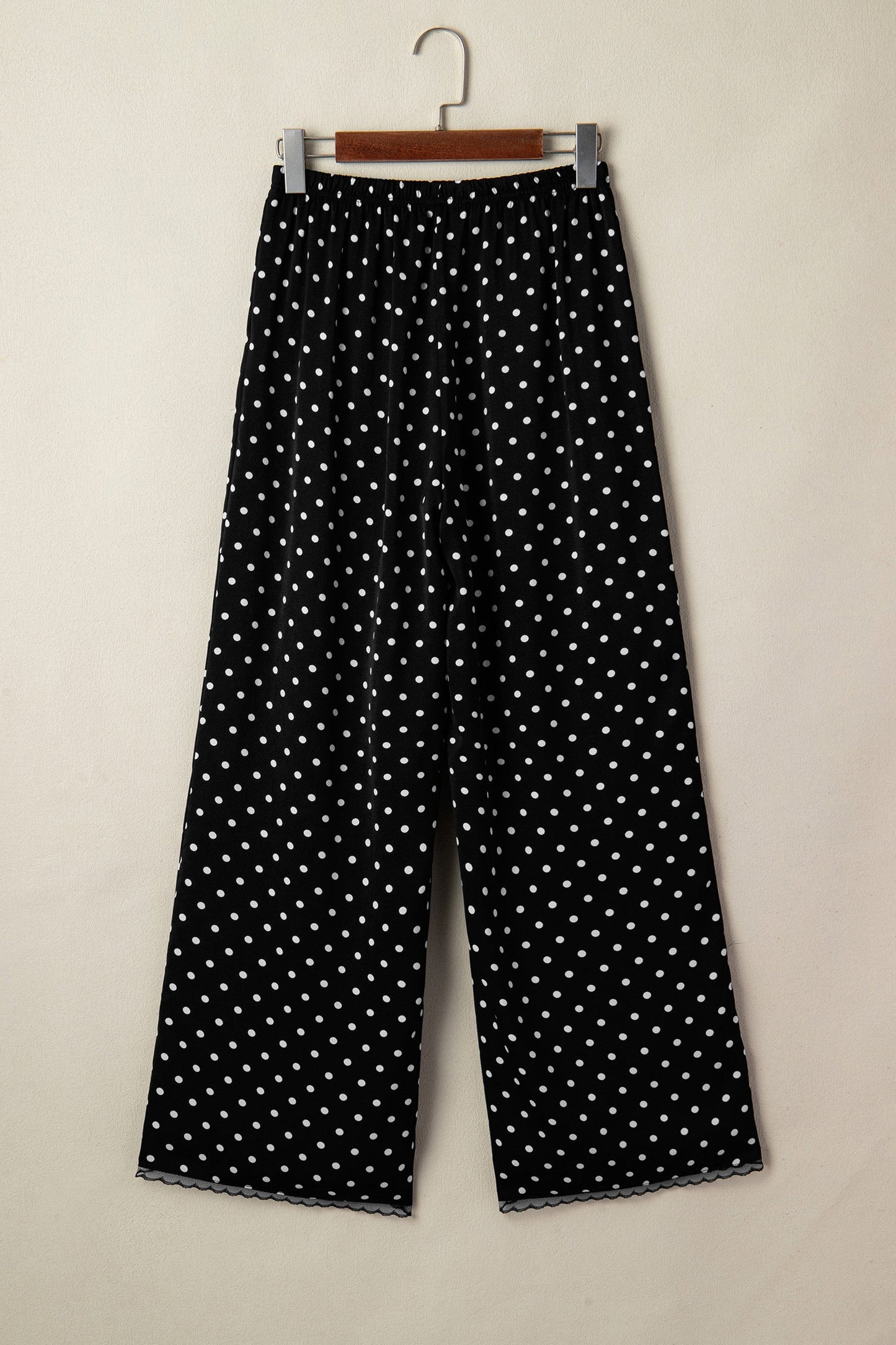 Black Polka Dot Loose Pants