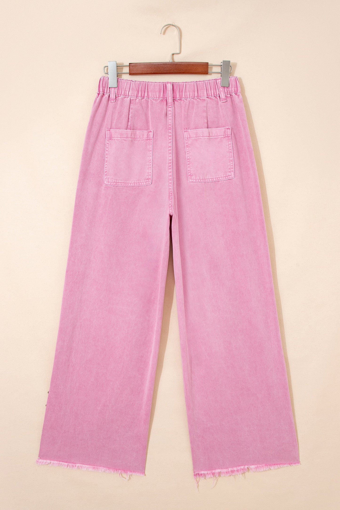 Pink Beaded Detail Loose Jeans