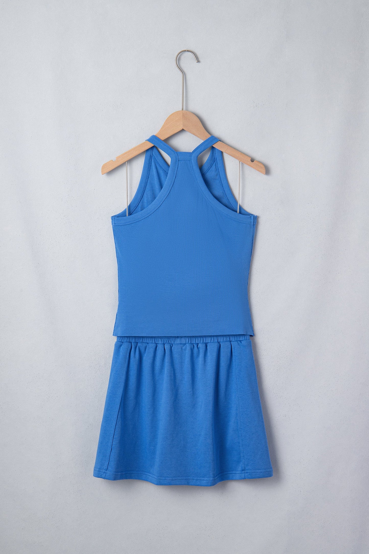 Spring Elastic Skort Set