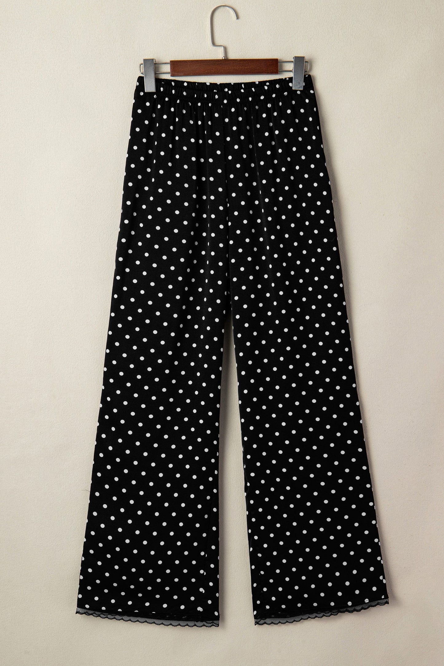 Black Polka Dot Loose Pants