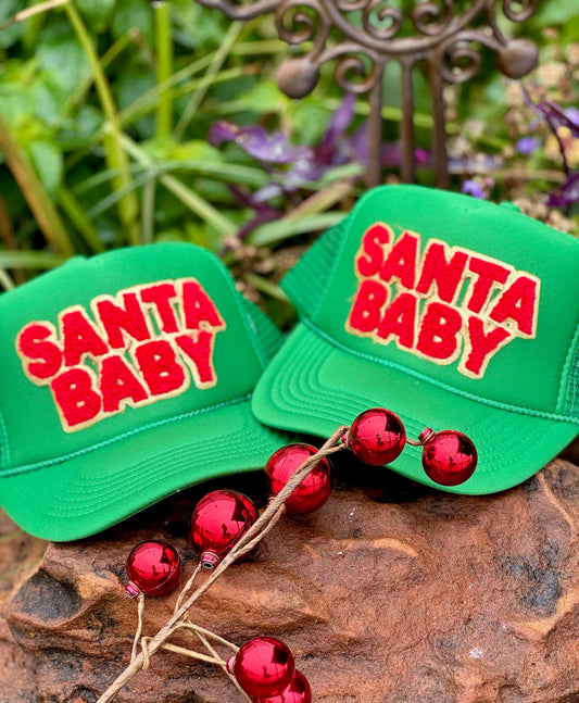 Santa Baby Chenille Patch Foam Trucker Cap