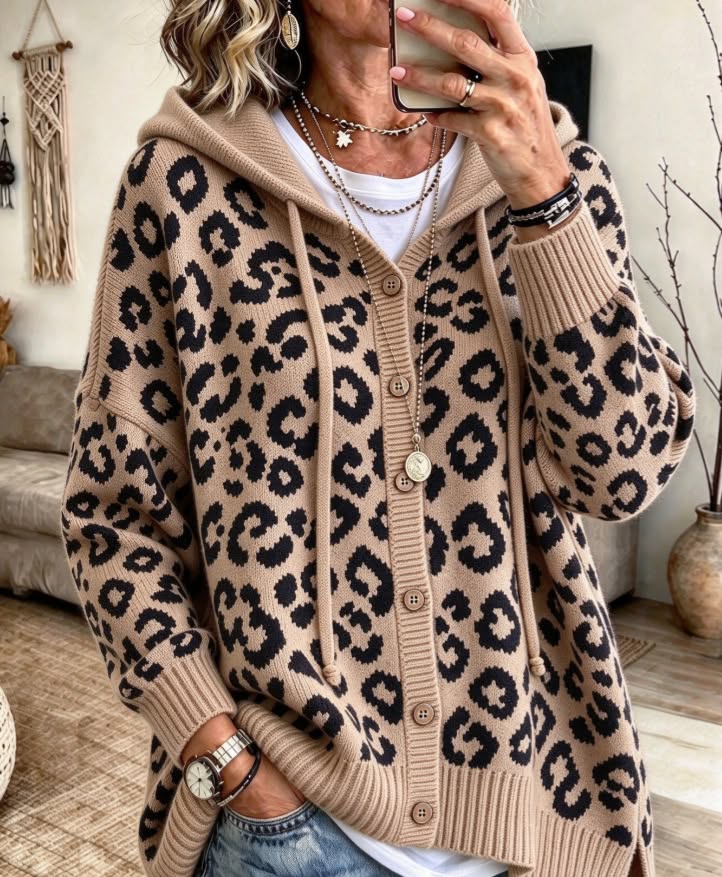 PREORDER: Leopard Hooded Cardigan